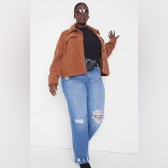 Lane Bryant Cropped Teddy Coat - Picture 4 of 16